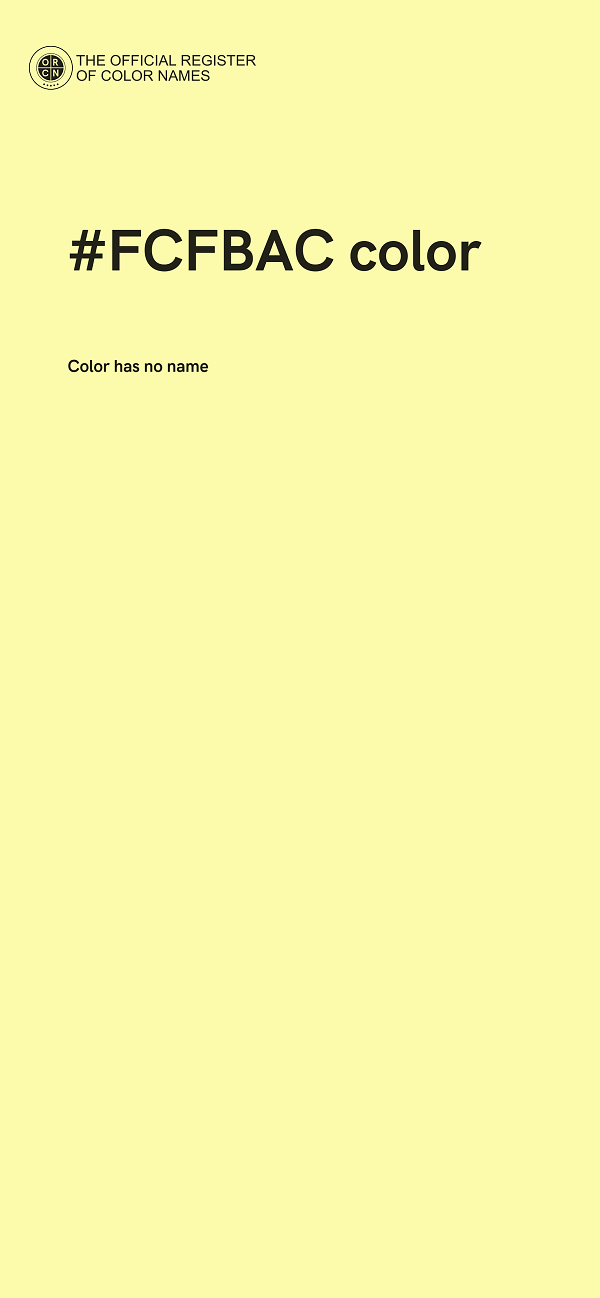 #FCFBAC color image