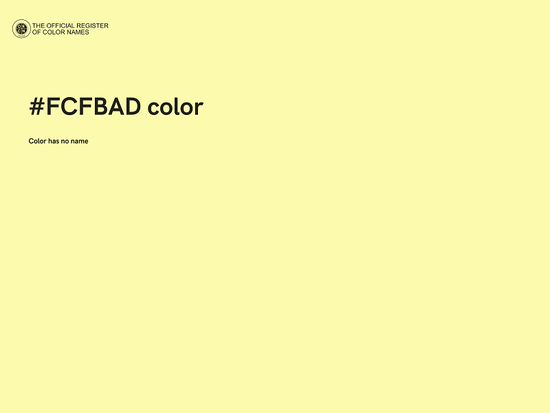 #FCFBAD color image