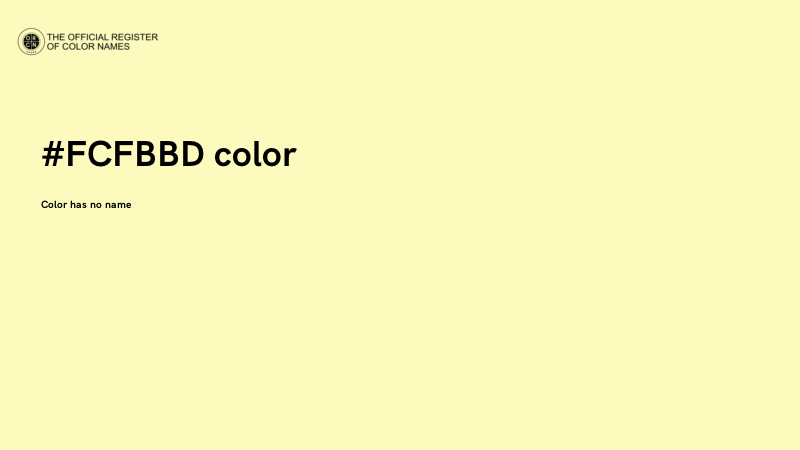 #FCFBBD color image