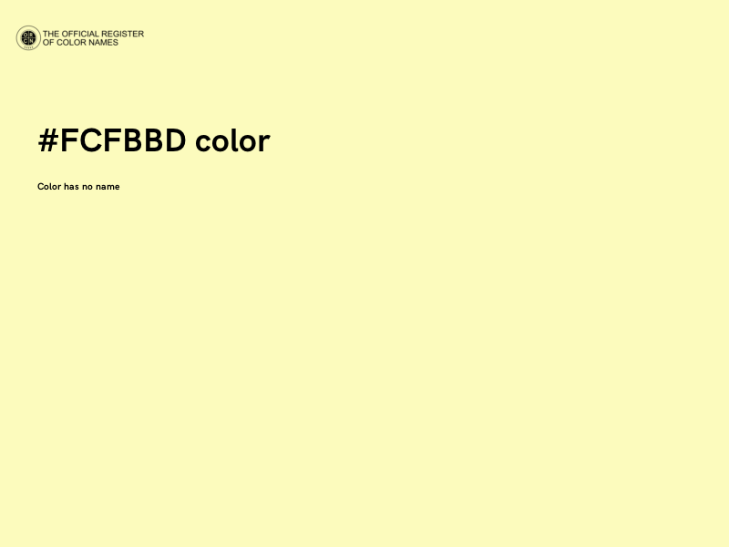 #FCFBBD color image