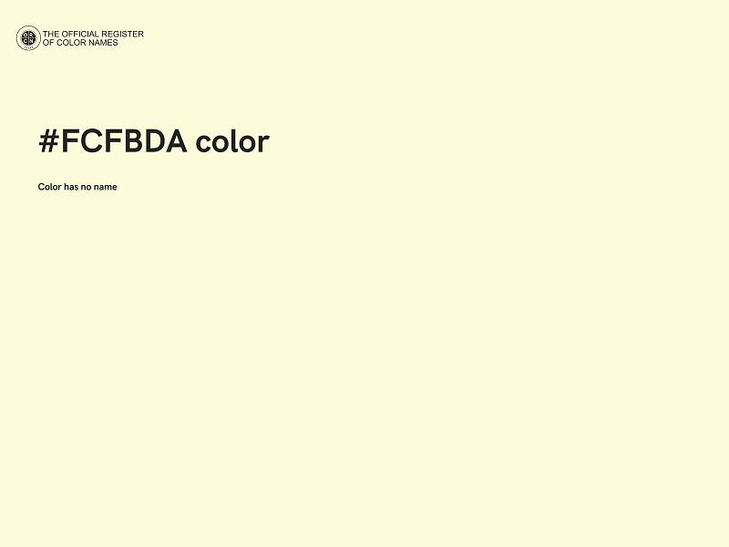 #FCFBDA color image