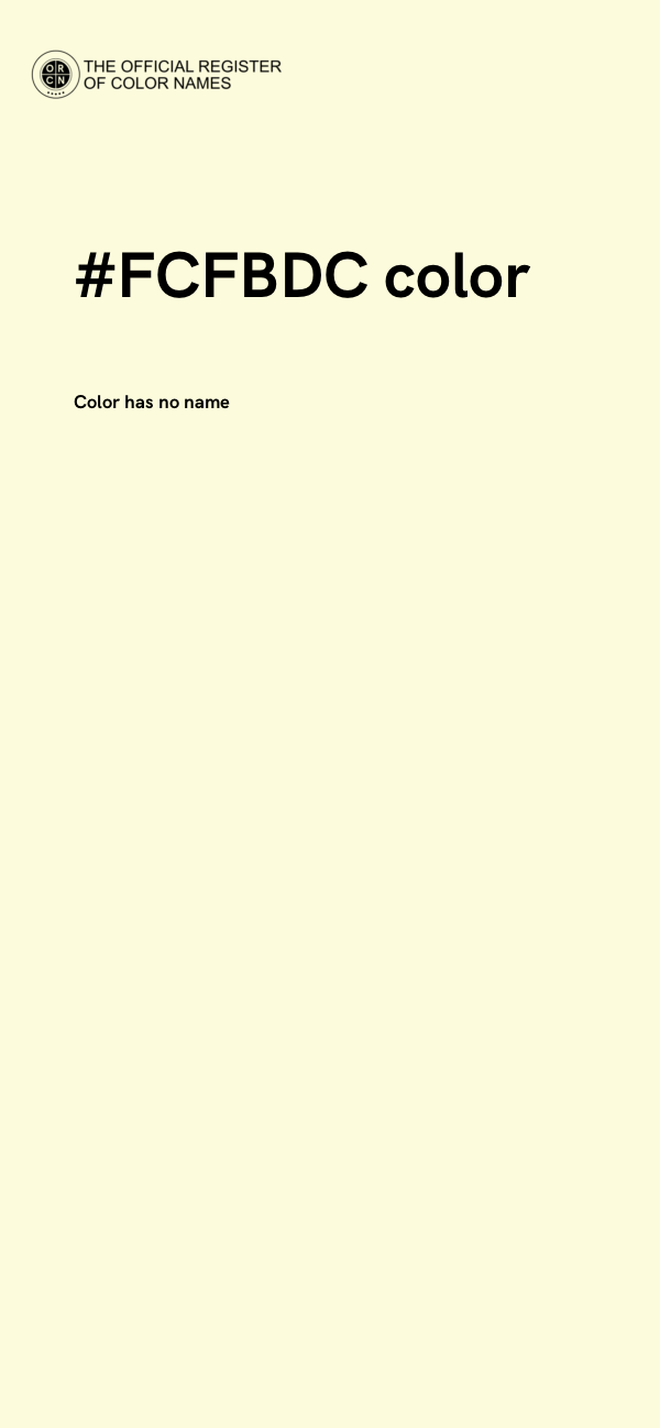 #FCFBDC color image