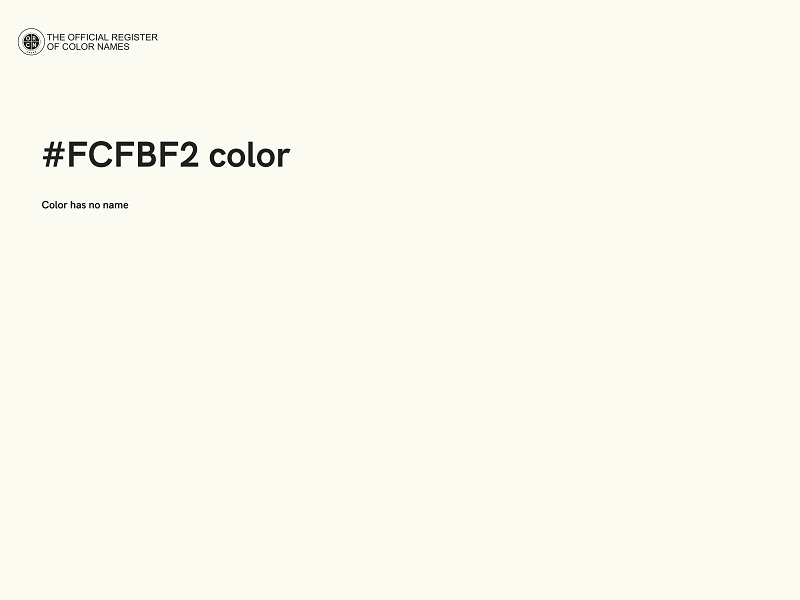 #FCFBF2 color image