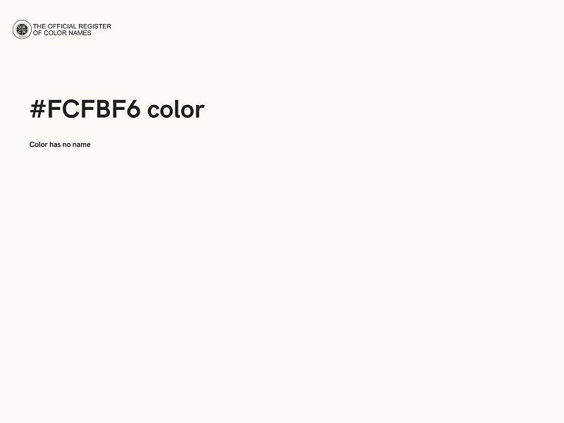 #FCFBF6 color image