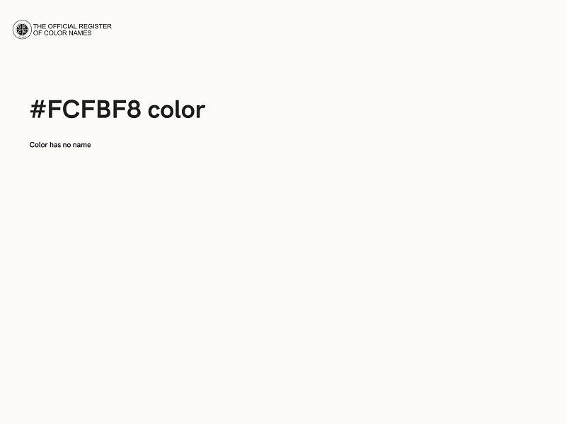 #FCFBF8 color image