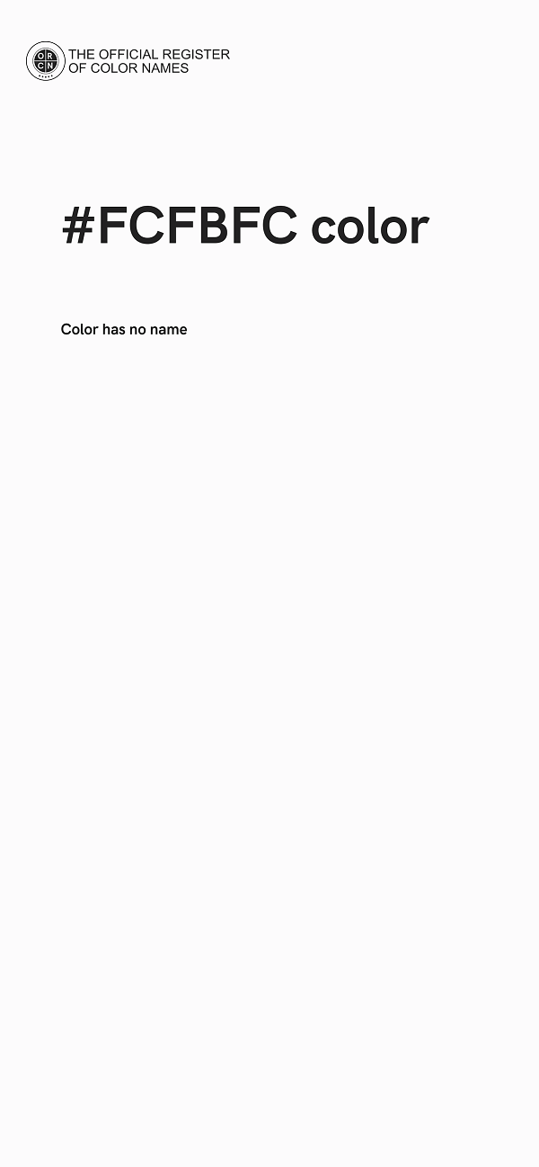 #FCFBFC color image