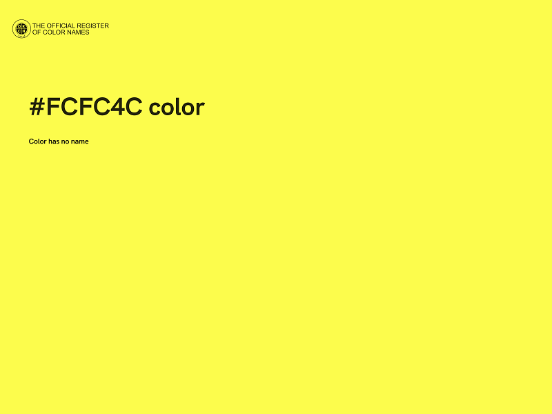 #FCFC4C color image