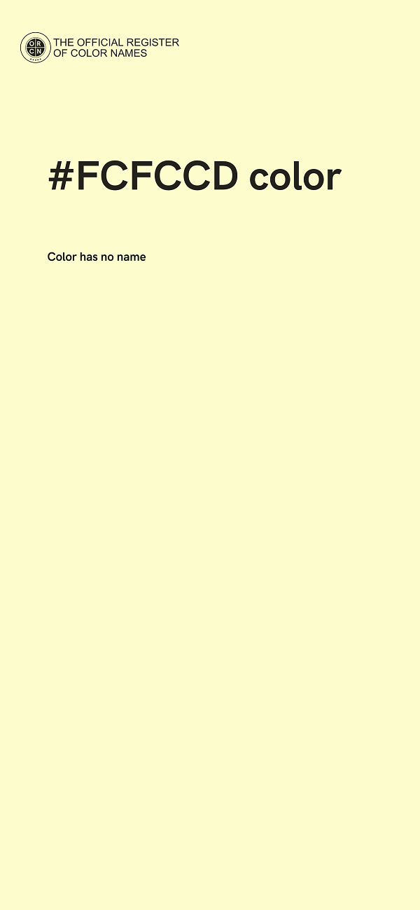 #FCFCCD color image
