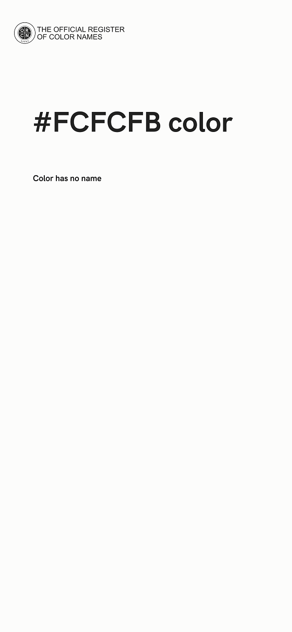 #FCFCFB color image