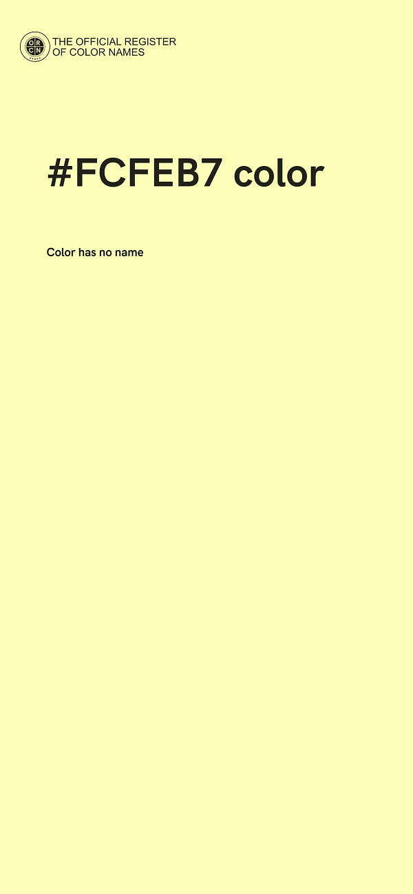 #FCFEB7 color image