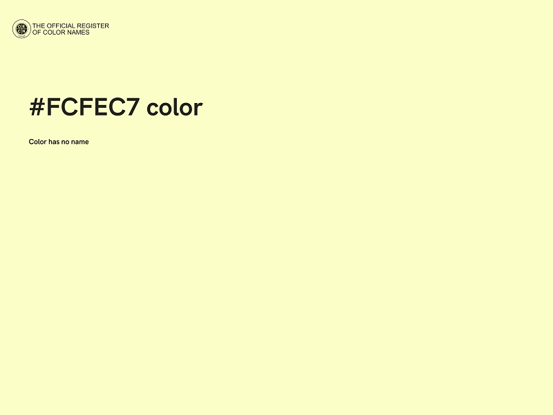 #FCFEC7 color image