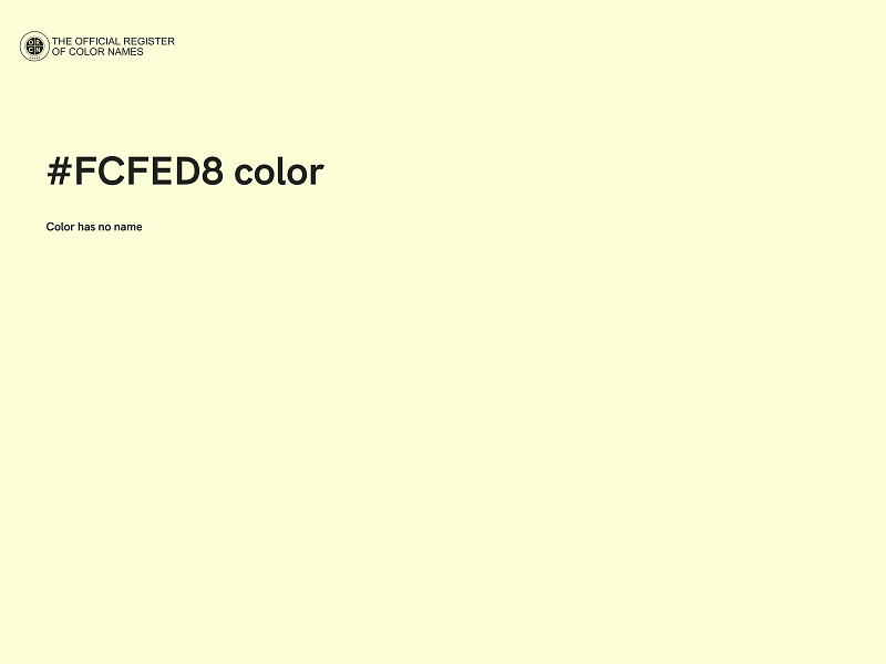 #FCFED8 color image