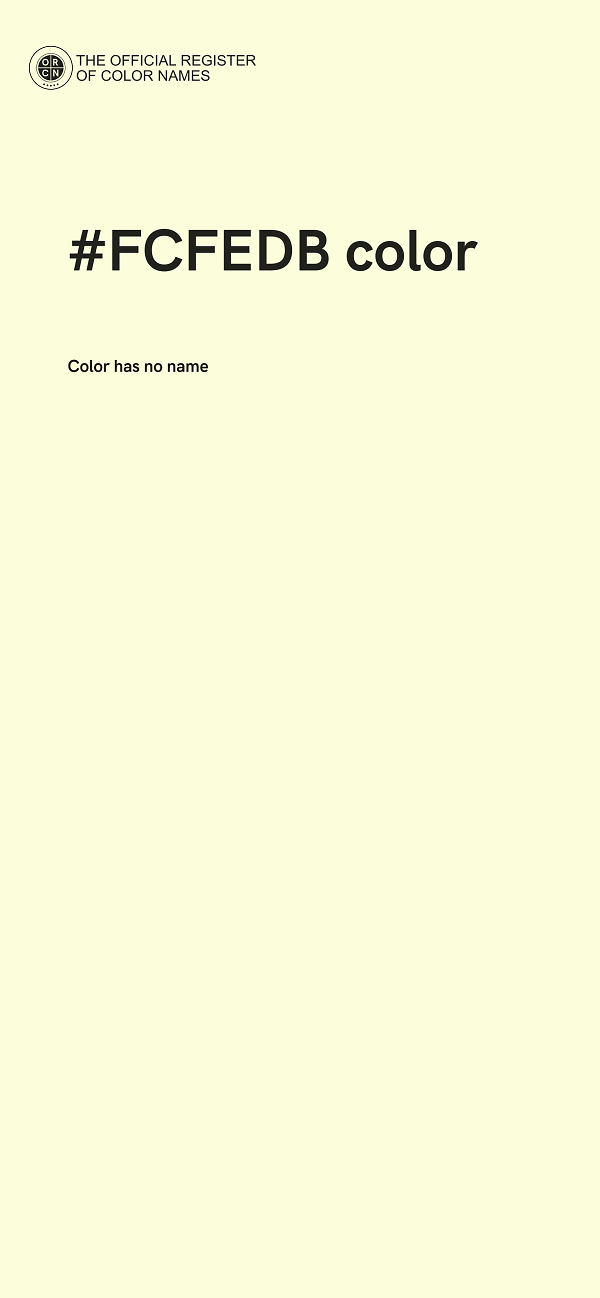#FCFEDB color image