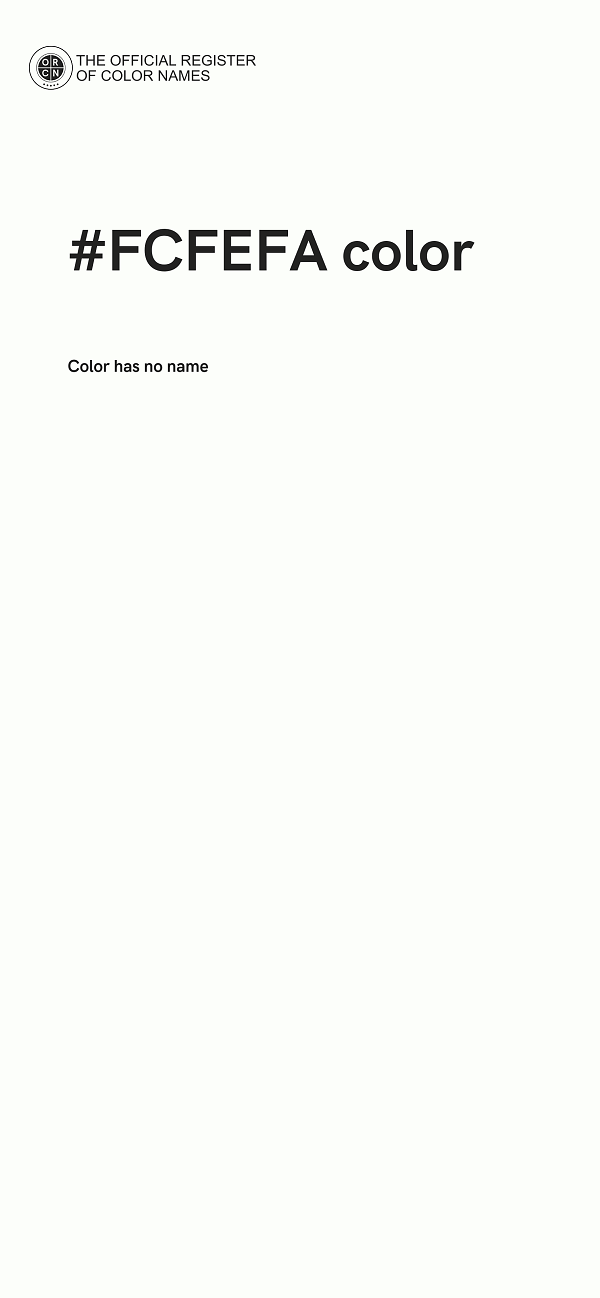 #FCFEFA color image