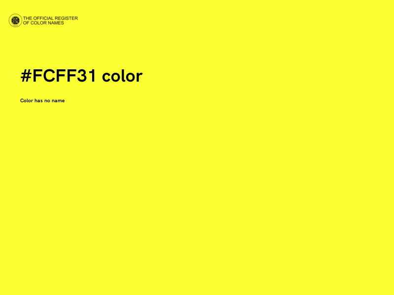 #FCFF31 color image
