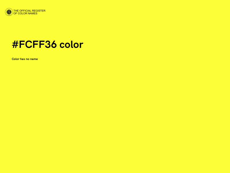 #FCFF36 color image