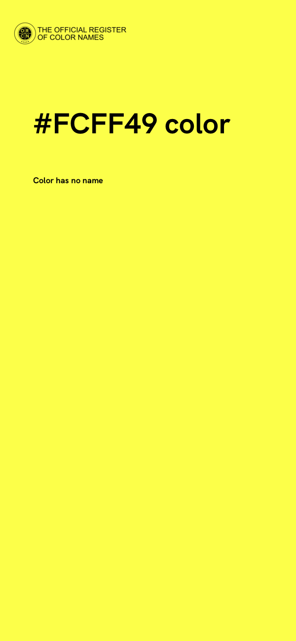 #FCFF49 color image