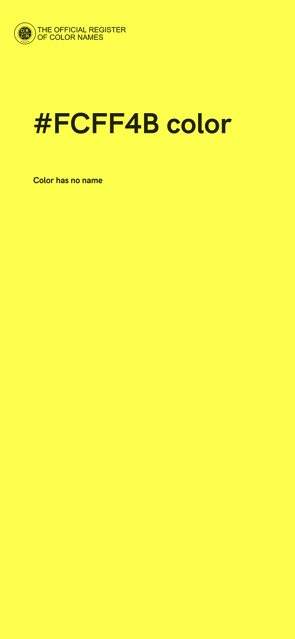 #FCFF4B color image