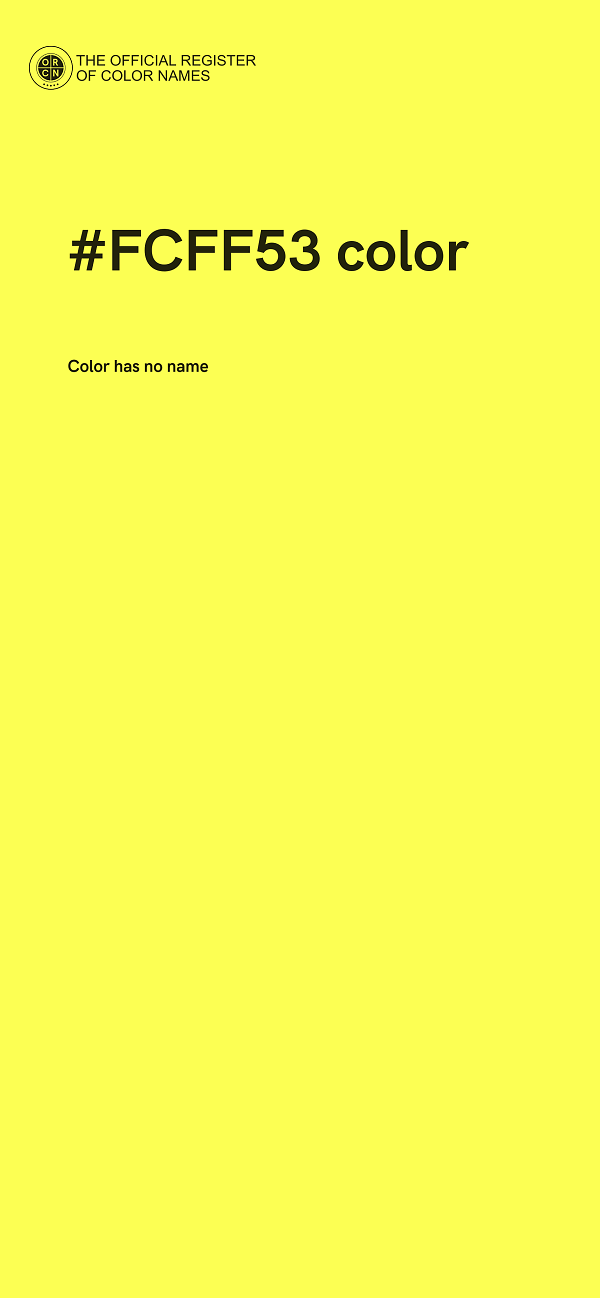 #FCFF53 color image