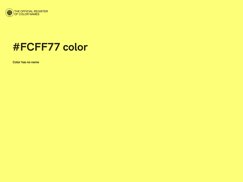 #FCFF77 color image