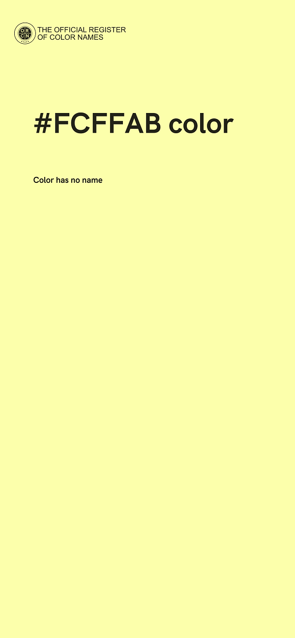 #FCFFAB color image
