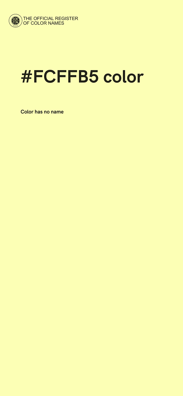 #FCFFB5 color image