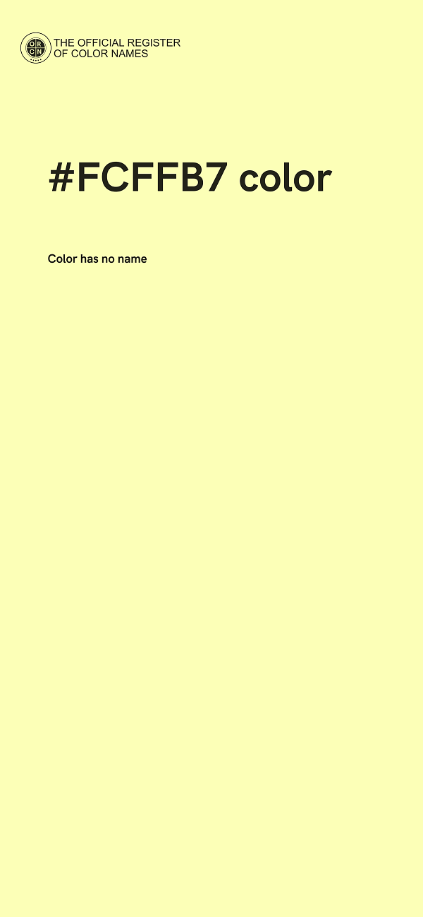 #FCFFB7 color image