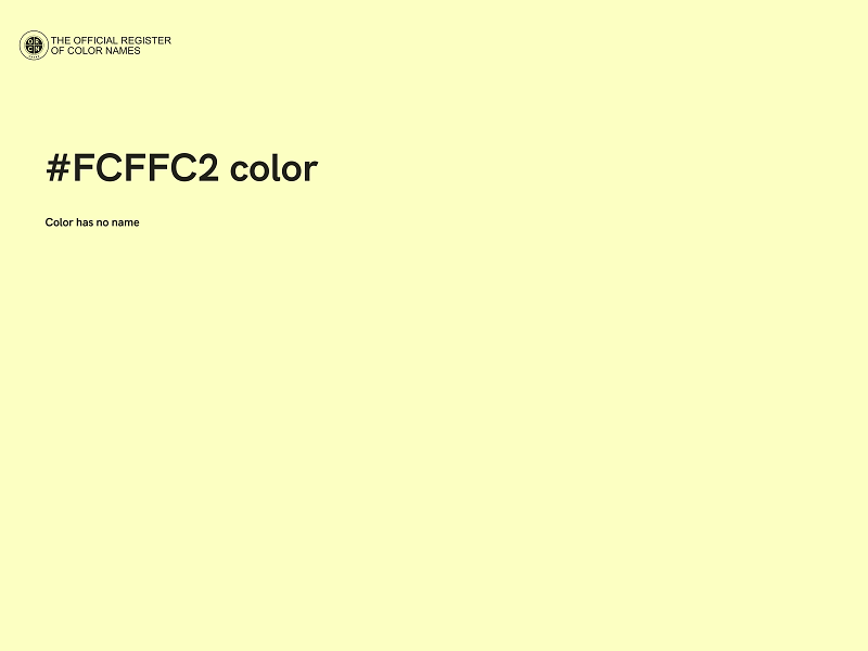 #FCFFC2 color image