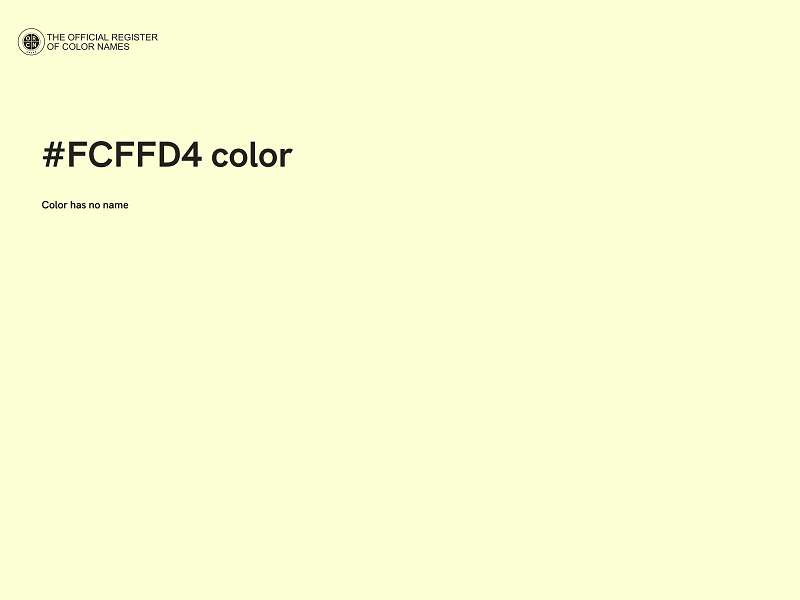 #FCFFD4 color image