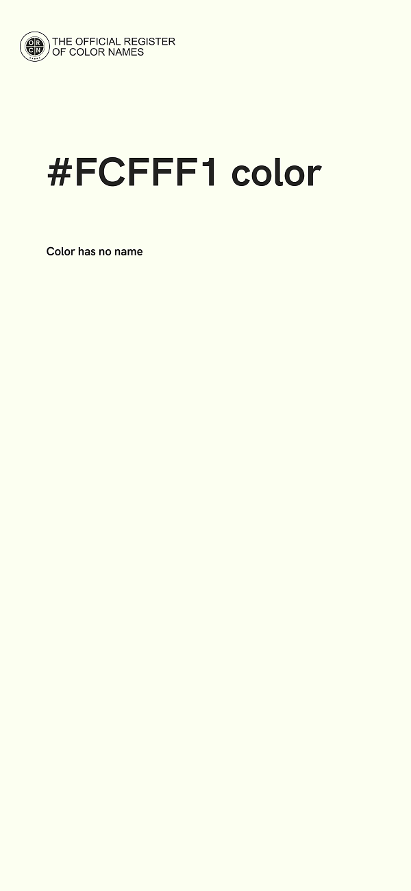 #FCFFF1 color image