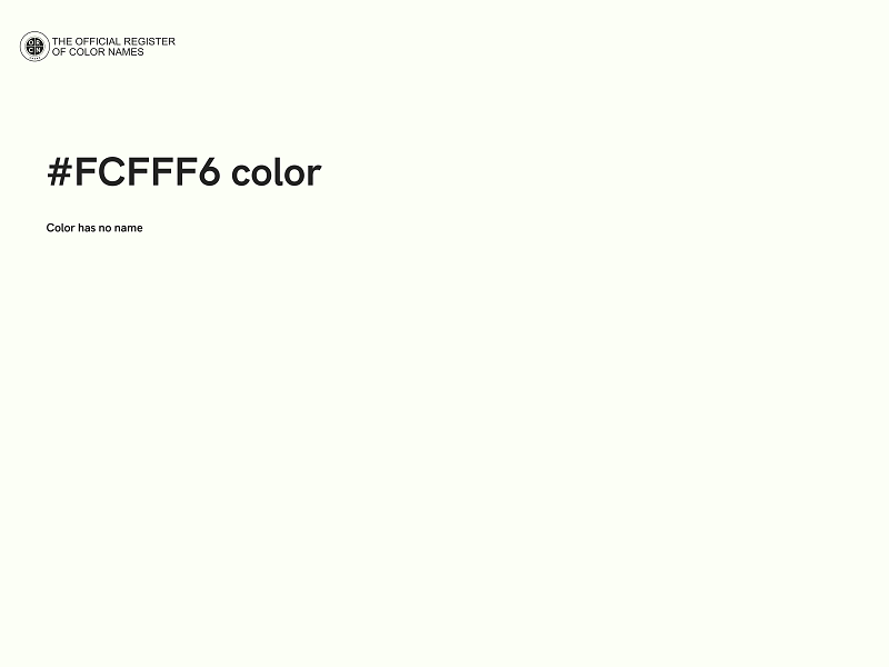 #FCFFF6 color image