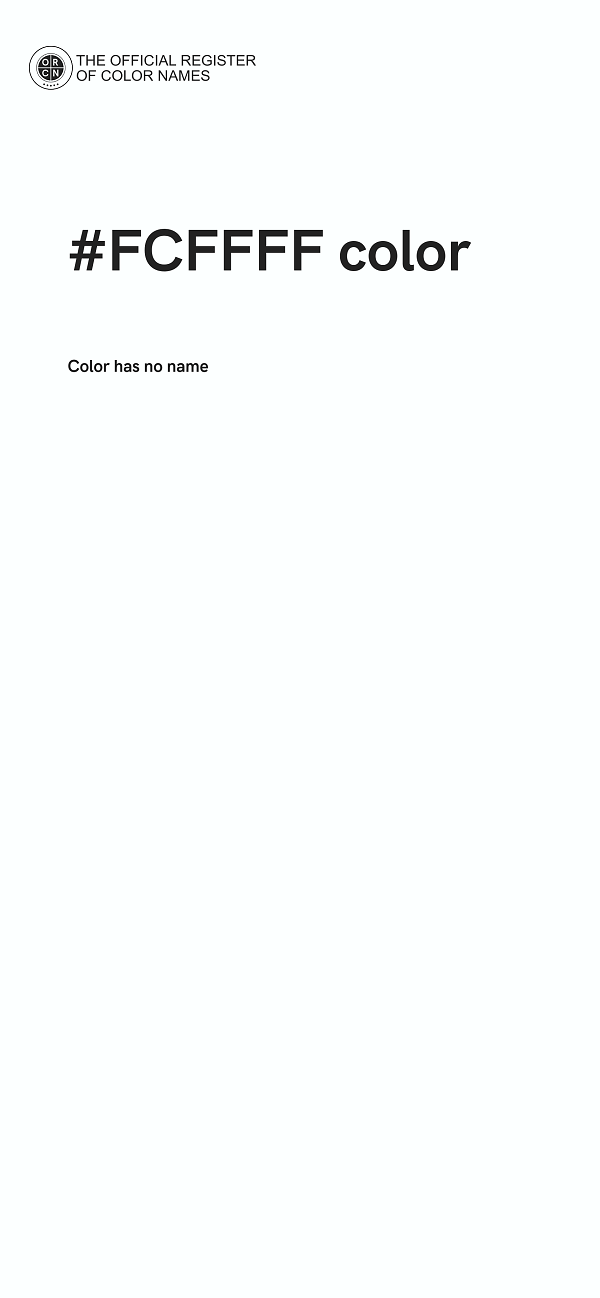 #FCFFFF color image