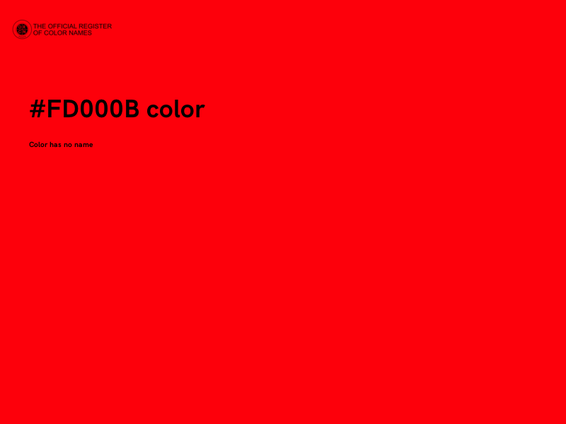 #FD000B color image