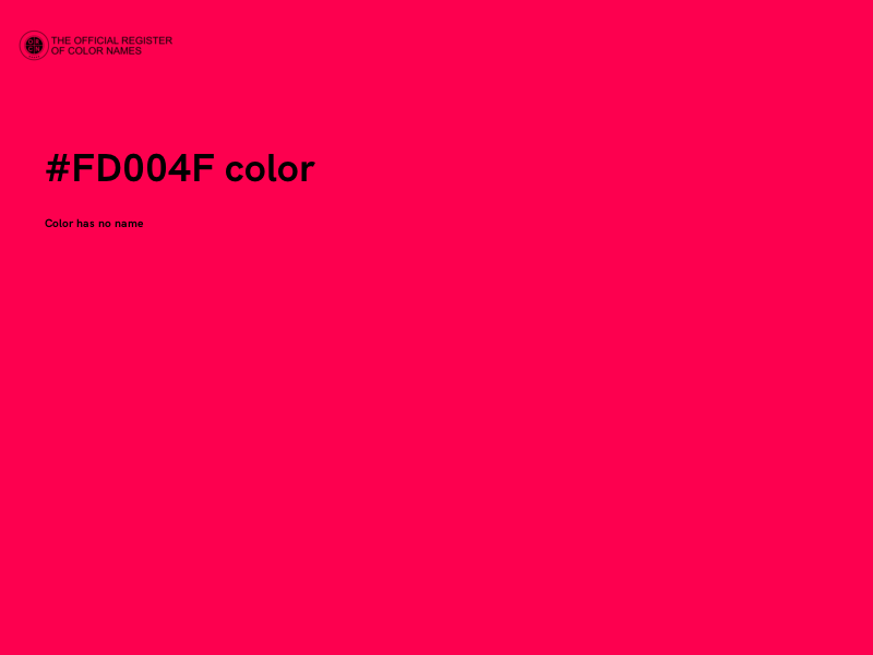 #FD004F color image