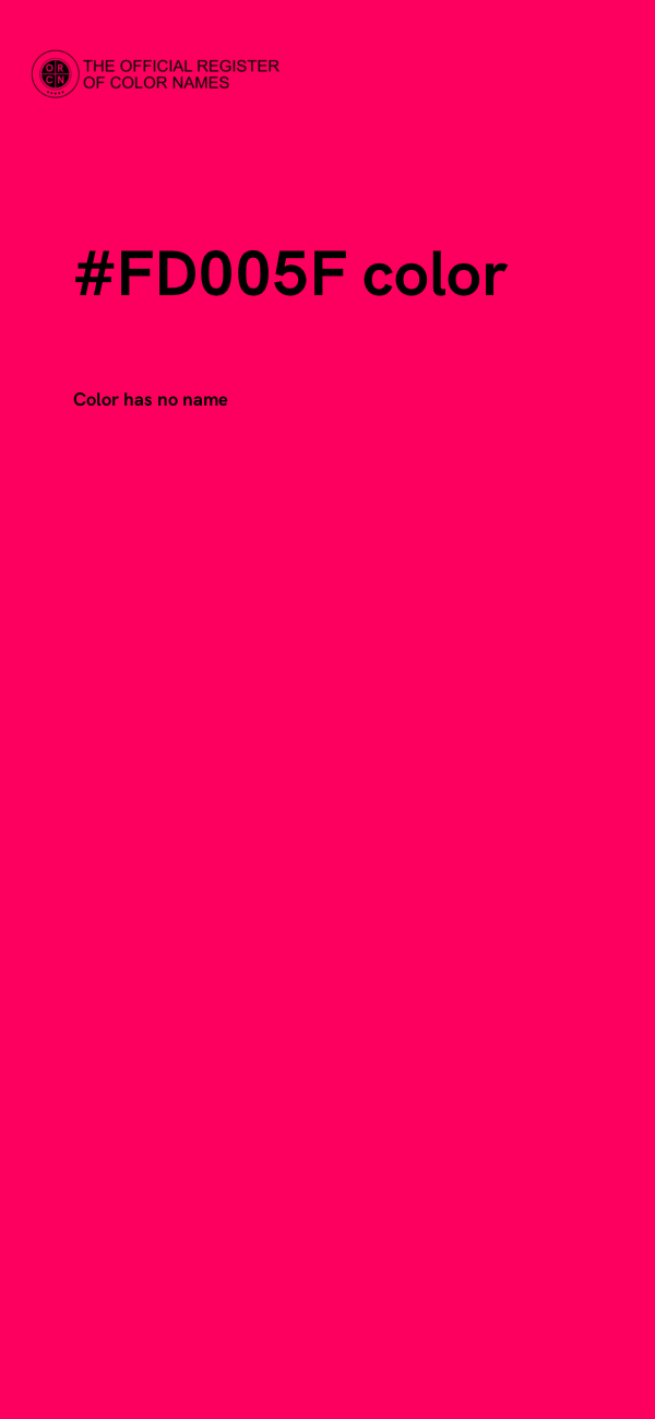 #FD005F color image