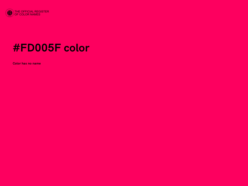#FD005F color image