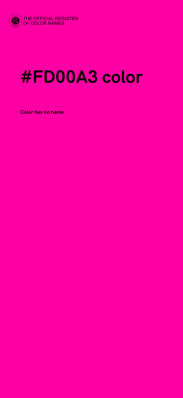 #FD00A3 color image