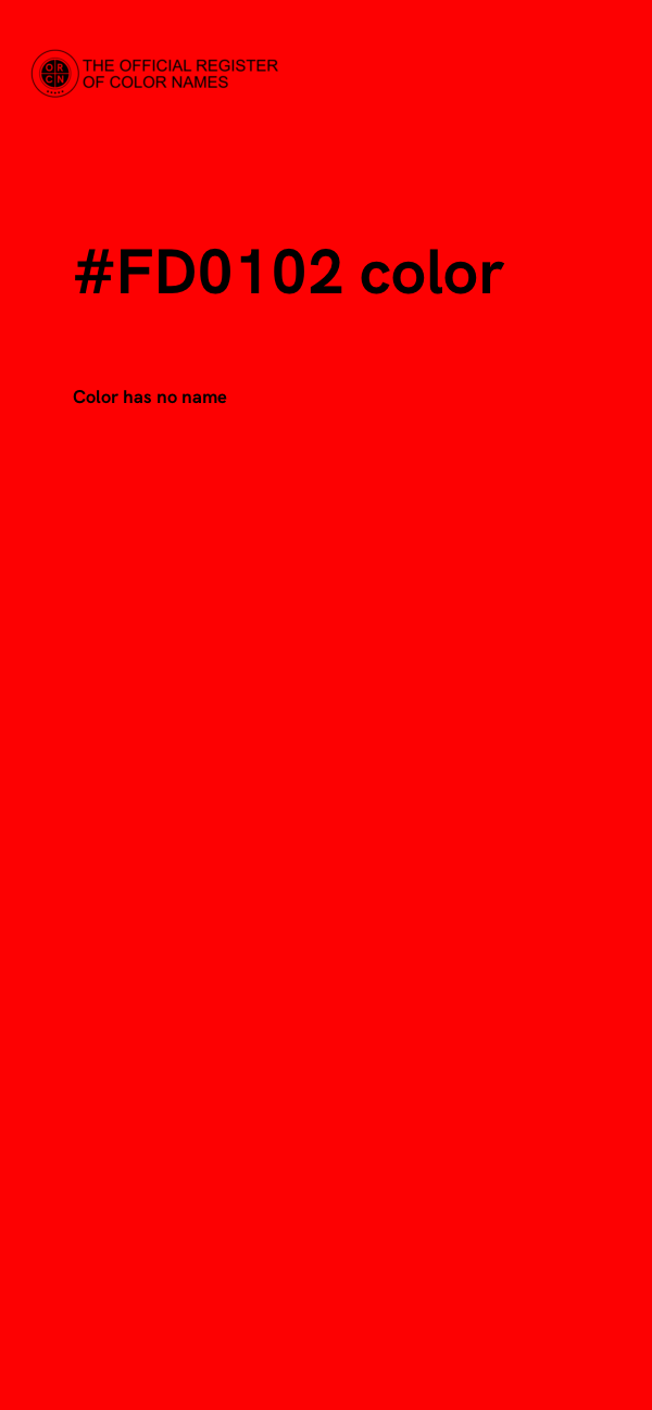 #FD0102 color image