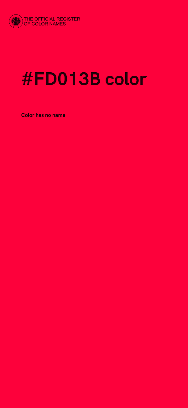 #FD013B color image