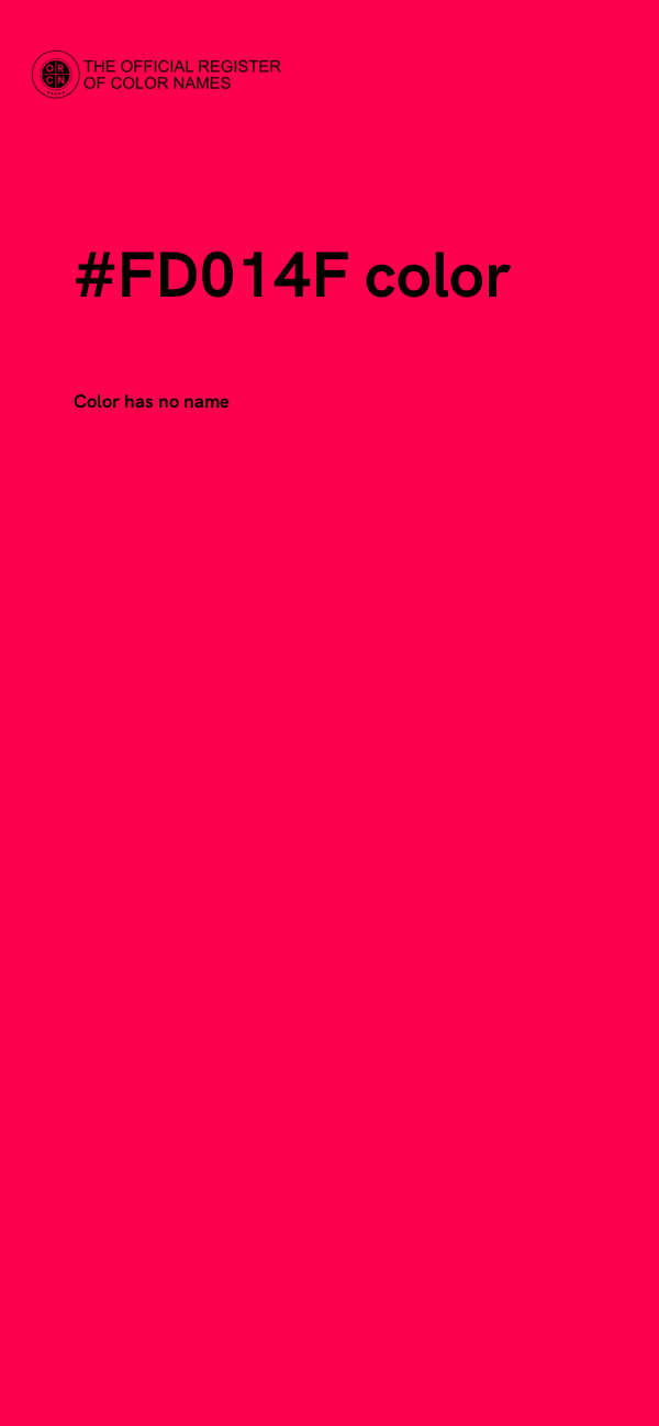 #FD014F color image