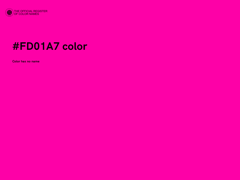 #FD01A7 color image