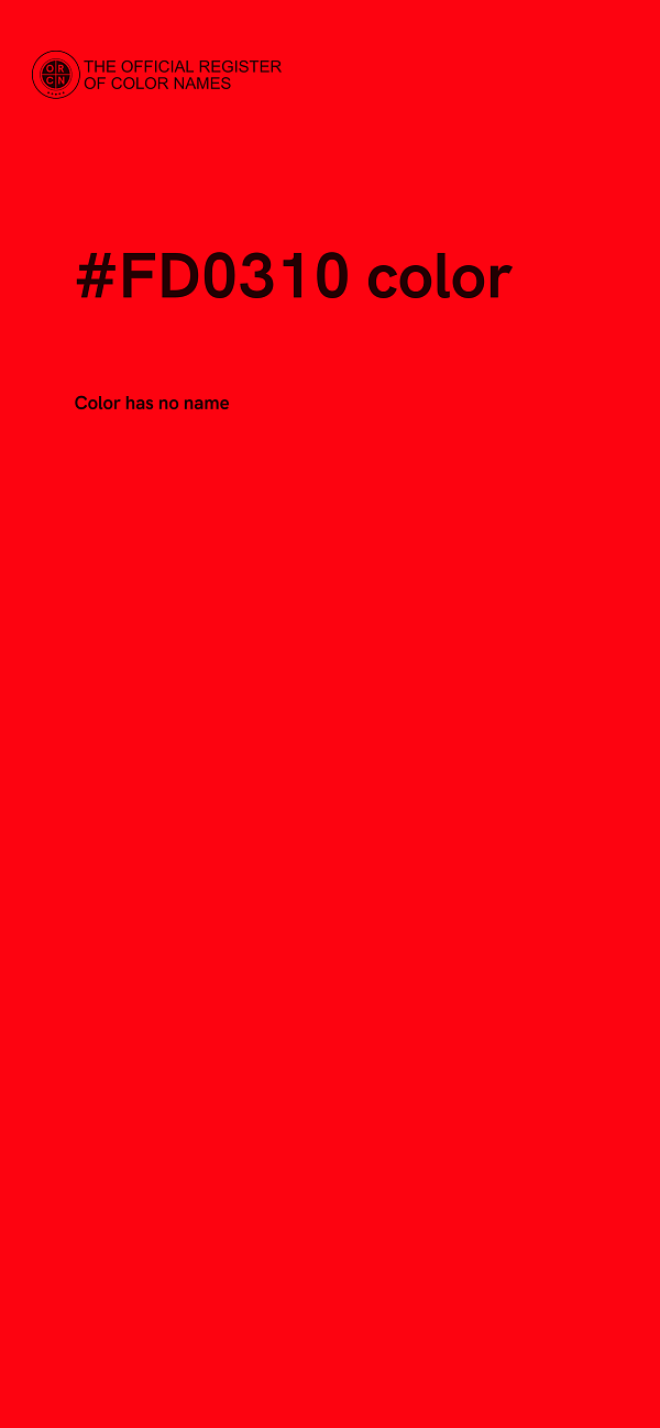 #FD0310 color image