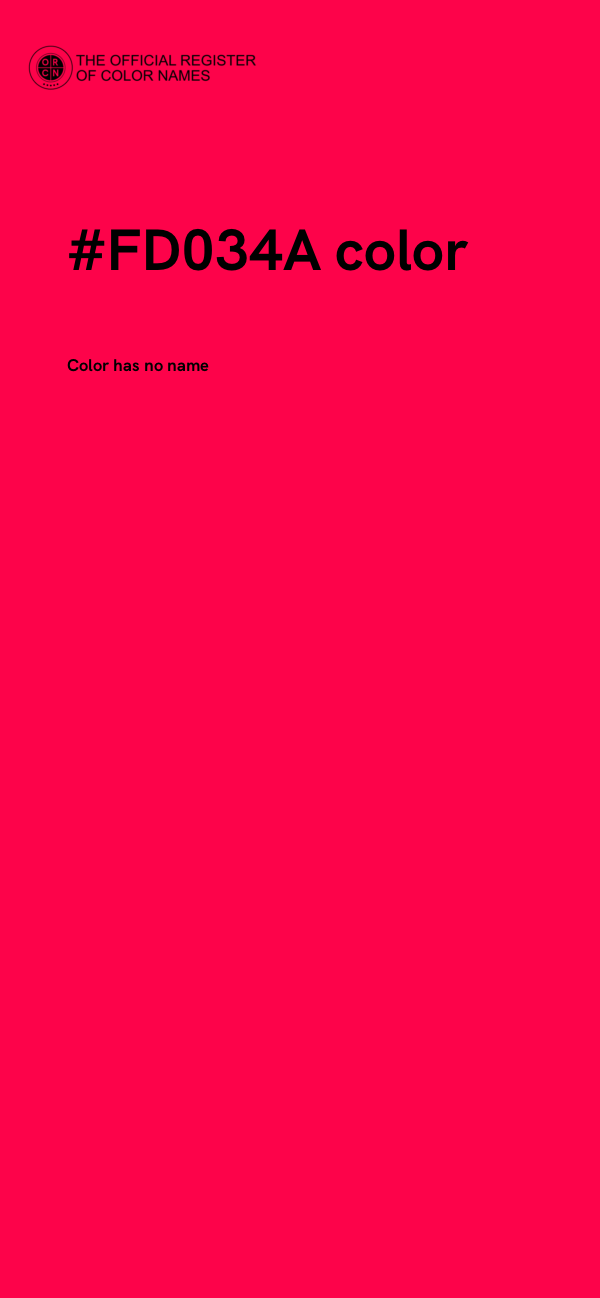 #FD034A color image