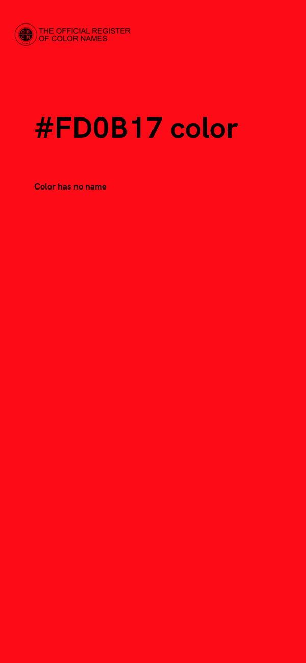 #FD0B17 color image