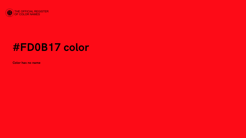#FD0B17 color image