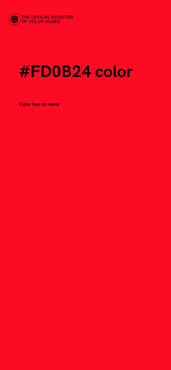 #FD0B24 color image
