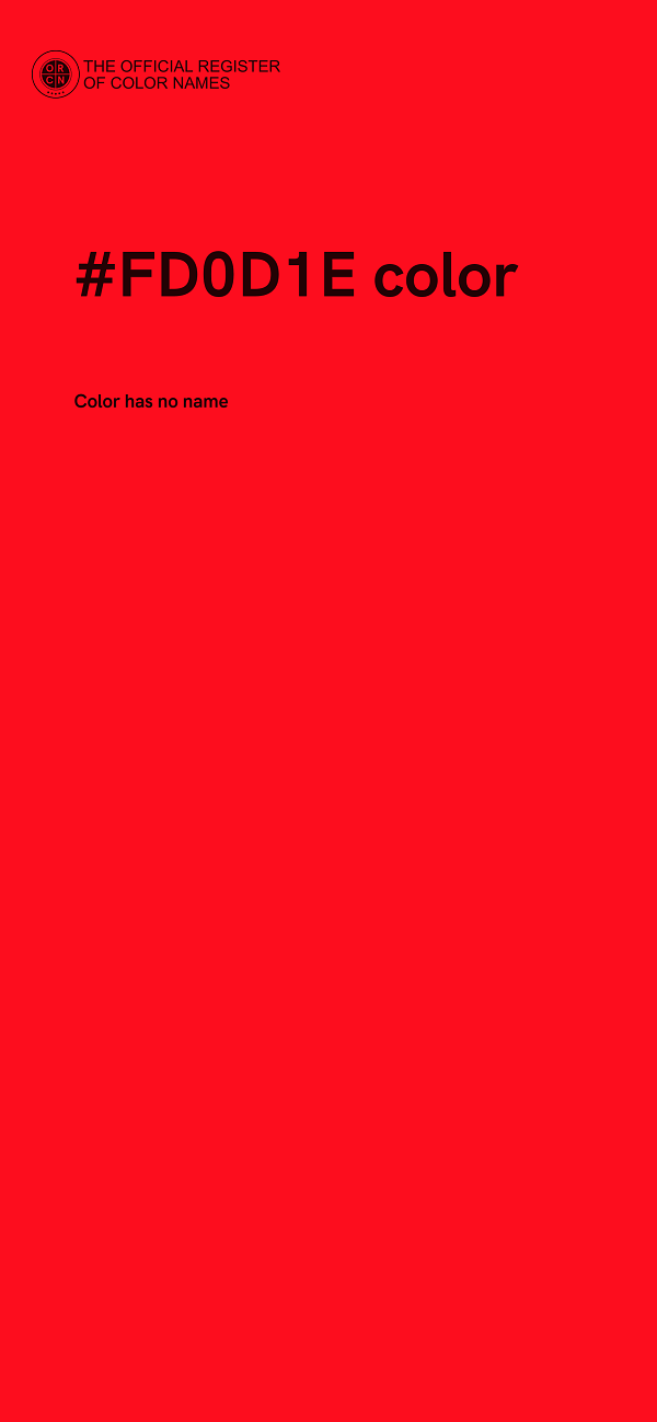 #FD0D1E color image
