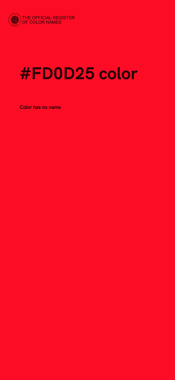 #FD0D25 color image