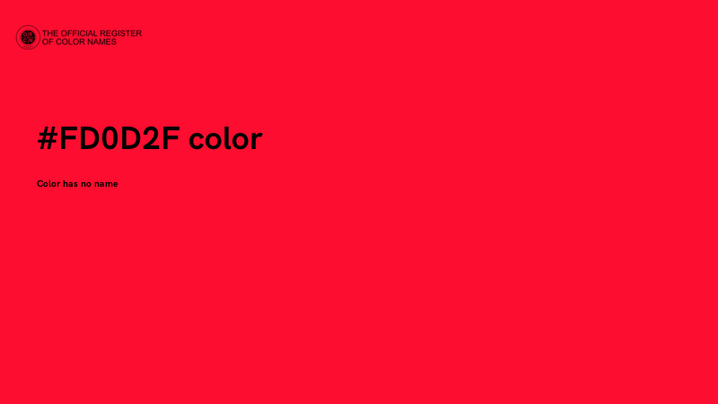 #FD0D2F color image