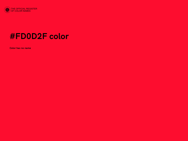 #FD0D2F color image